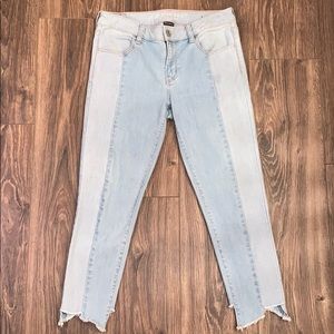 Cropped Multi-Color Jeans